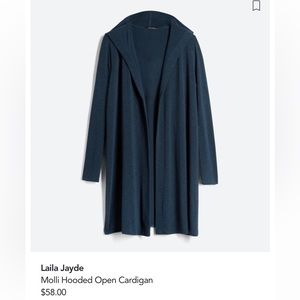 Laila Jayde Molli Hooded Open Cardigan size medium Stitchfix navy sweater